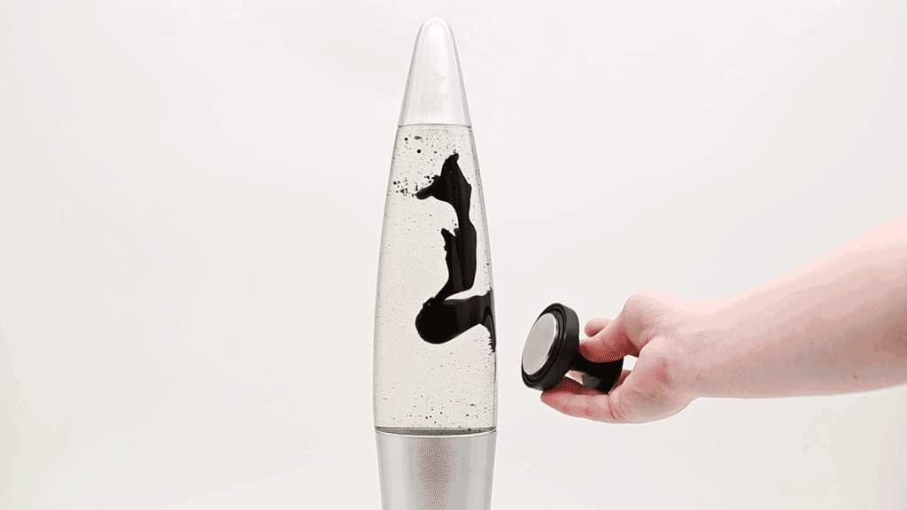 Magnetic Ferrofluid Lava Lamp, 15 Inch Retro Rocket Design – Energy Efficient