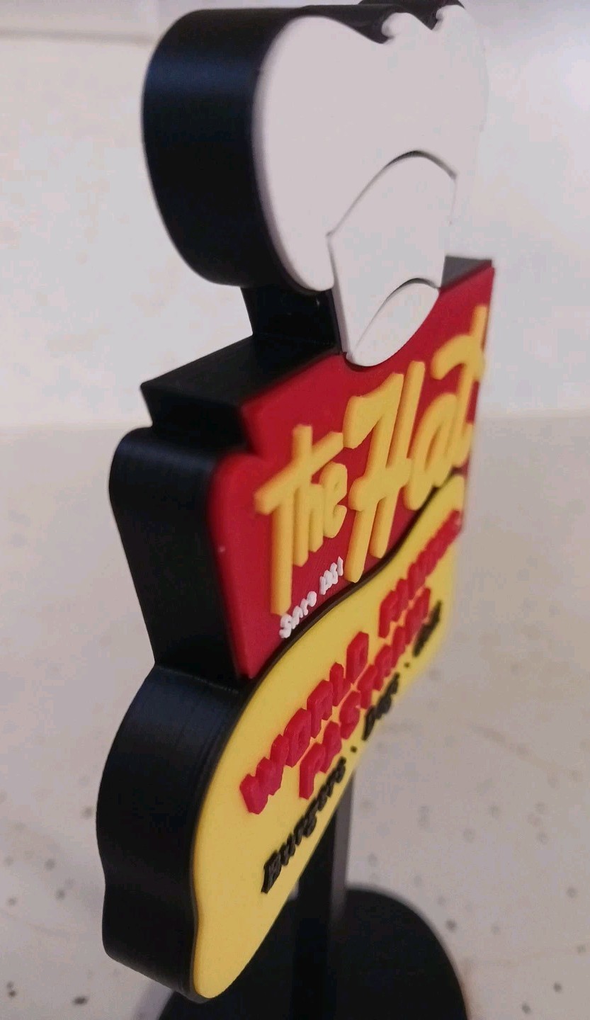 The Hat World Famous Pastrami Restaurant Mini Sign Diorama Display 6.5 inch Tall