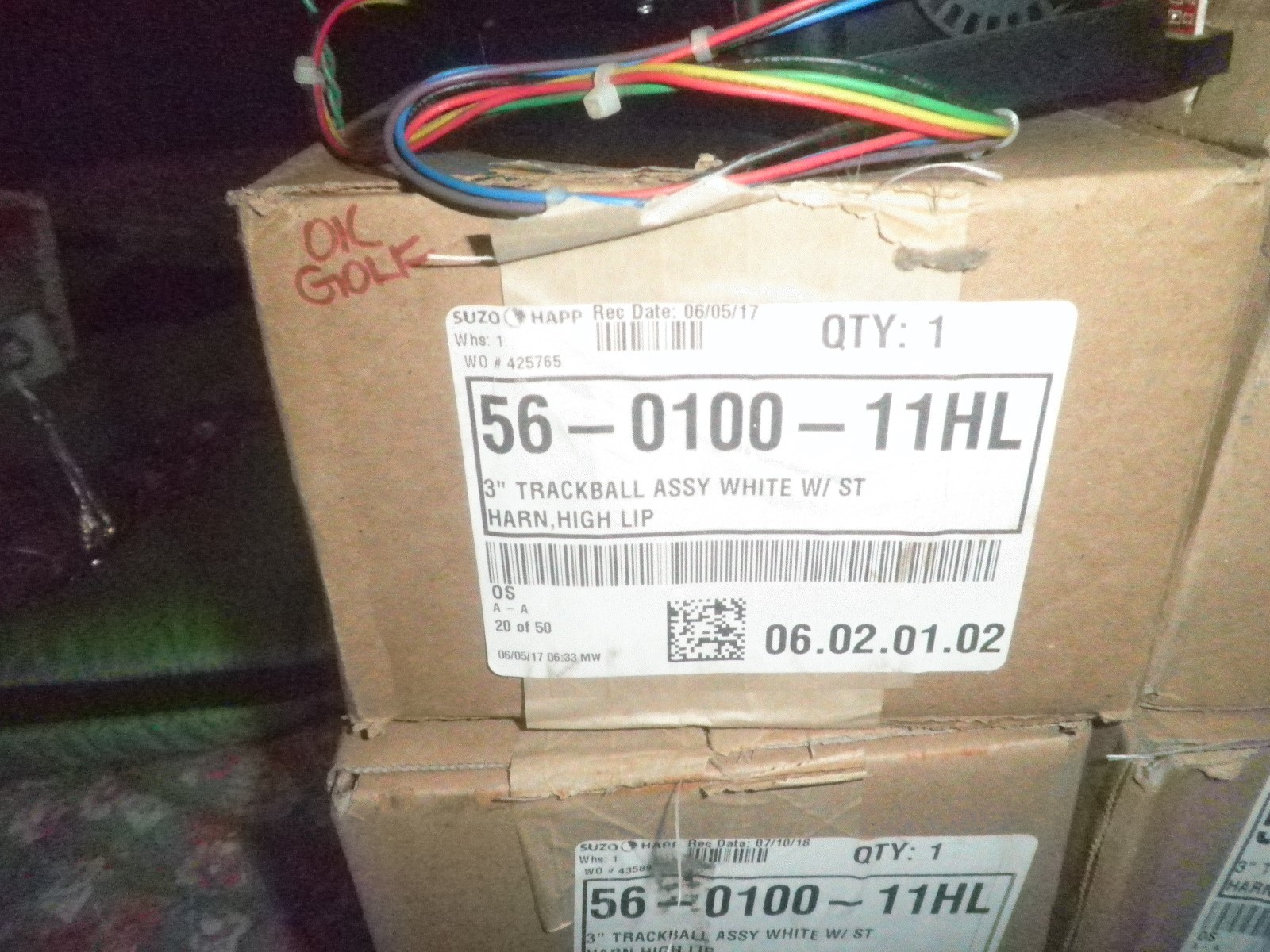 1 HAPP 3 INCH TRACK BALL TESTED ON GAME WORKING BUY 5 GET 1 FREE SOLD OVER 290