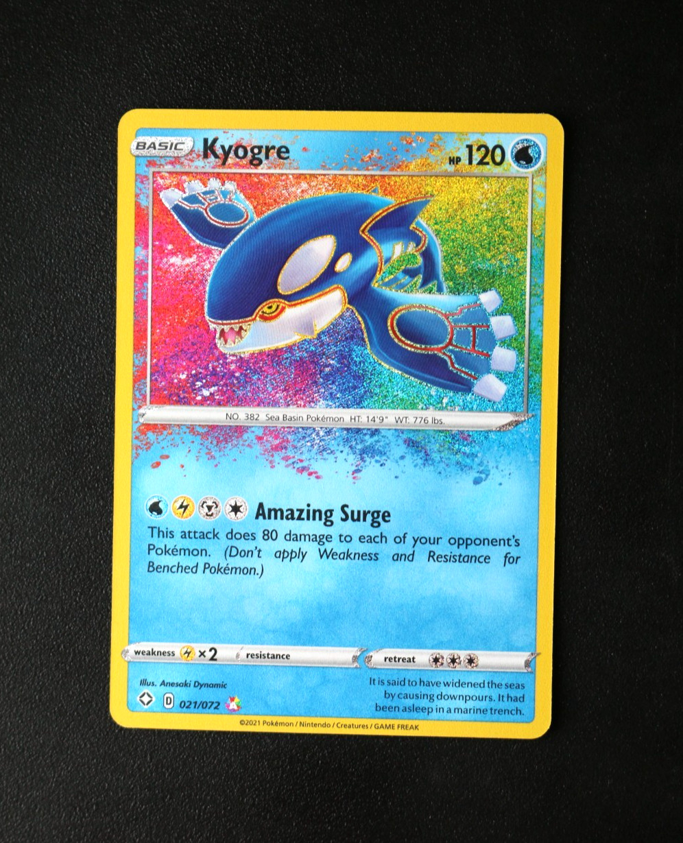 Pokemon Card TCG – Kyogre 021/072 – Shining Fates – Amazing Rare – NM ⭐