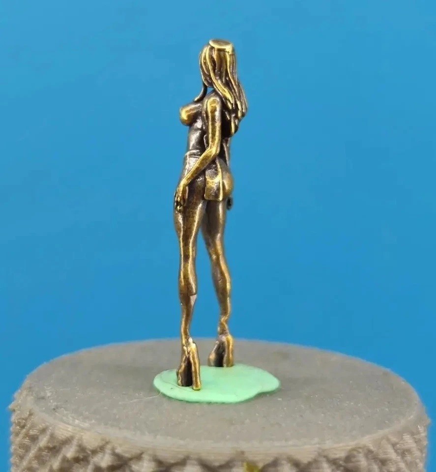 Brass Bikini Woman Animal Figurine Miniature Statue Table Home Decoration Toy