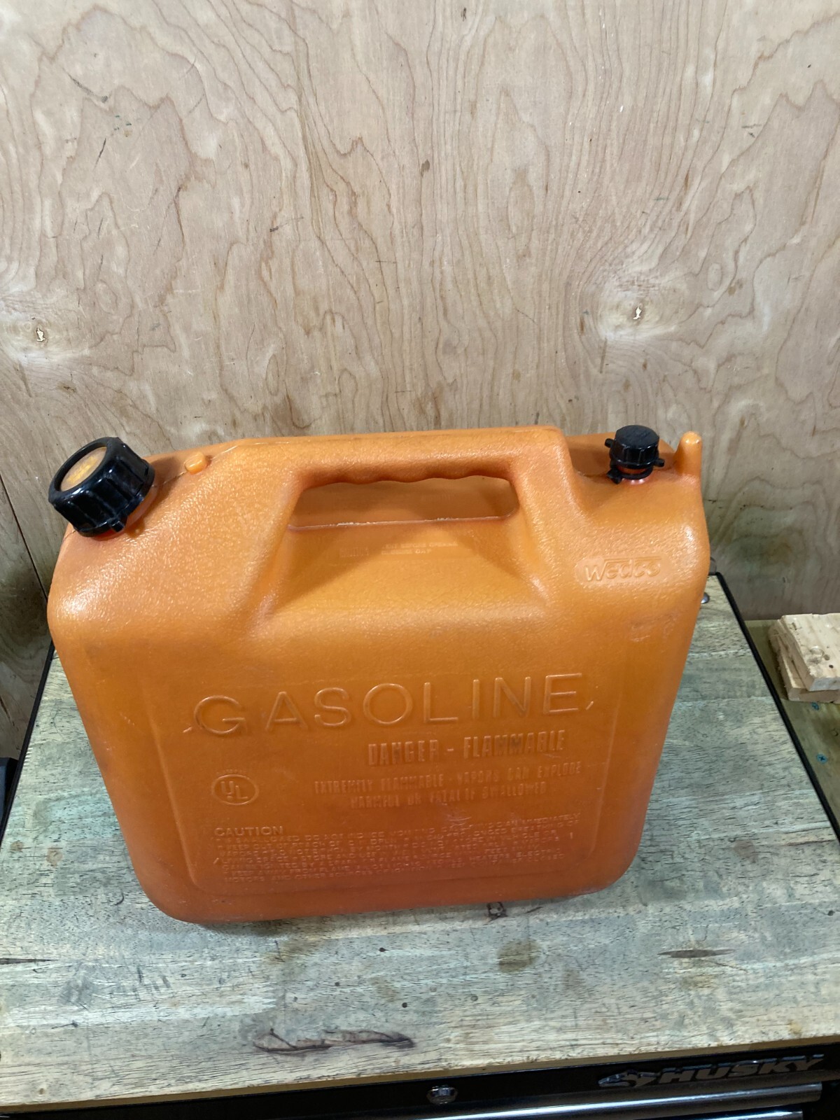 Preban Vented Wedco 5 Gallon Gas Can – No Spout – W-520 – Discoloration
