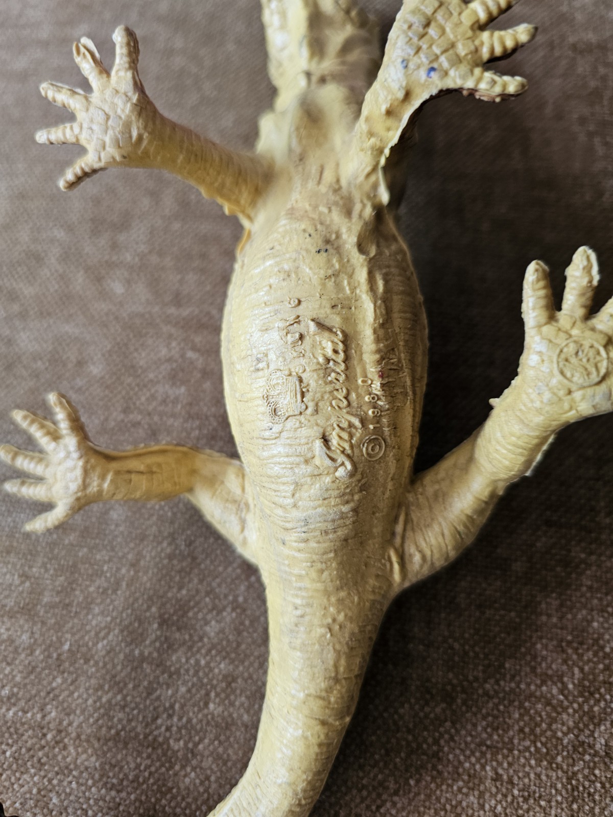 Vintage 1980 Large Imperial Dinosaur Lizard Plastic Figure Made In Hong Kong