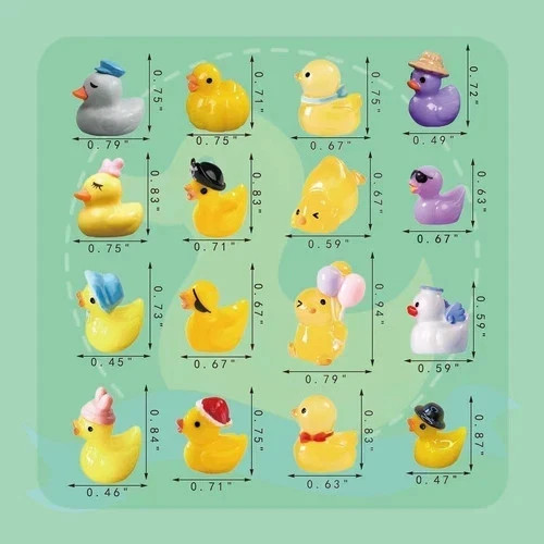 60 Pcs Multicolor Mini Resin Ducks, Tiny Ducks to Hide, Little Ducks…