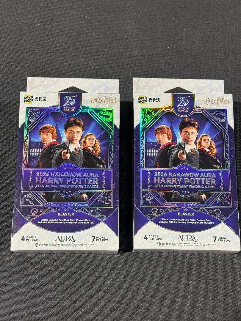 2026 Kakawow Aura Harry Potter 25th Anniversary Sealed Blaster Box Set of 2