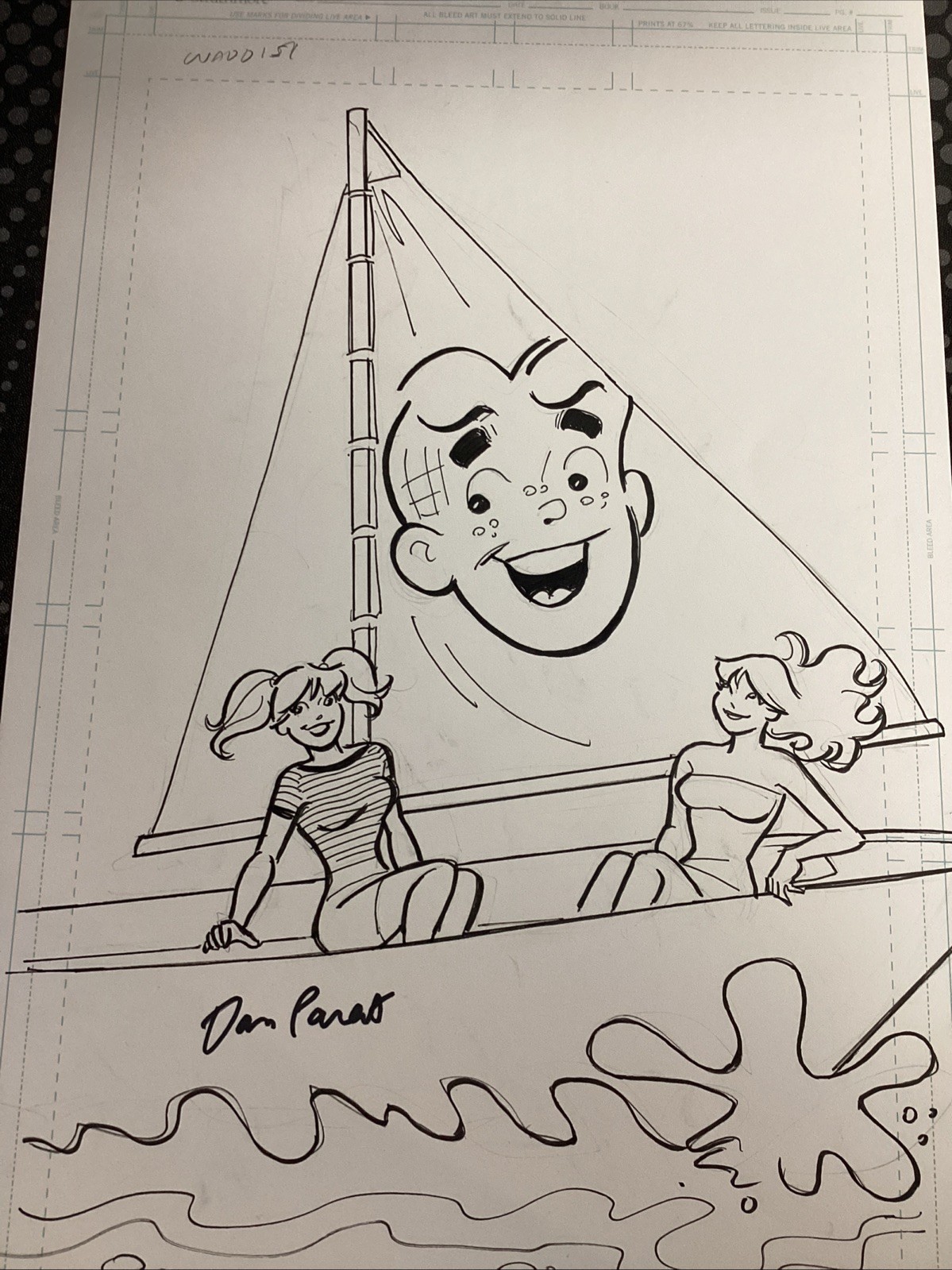 World Of Archie #151 ORIGINAL COVER ART Dan Parent Archie Comics Betty Veronica