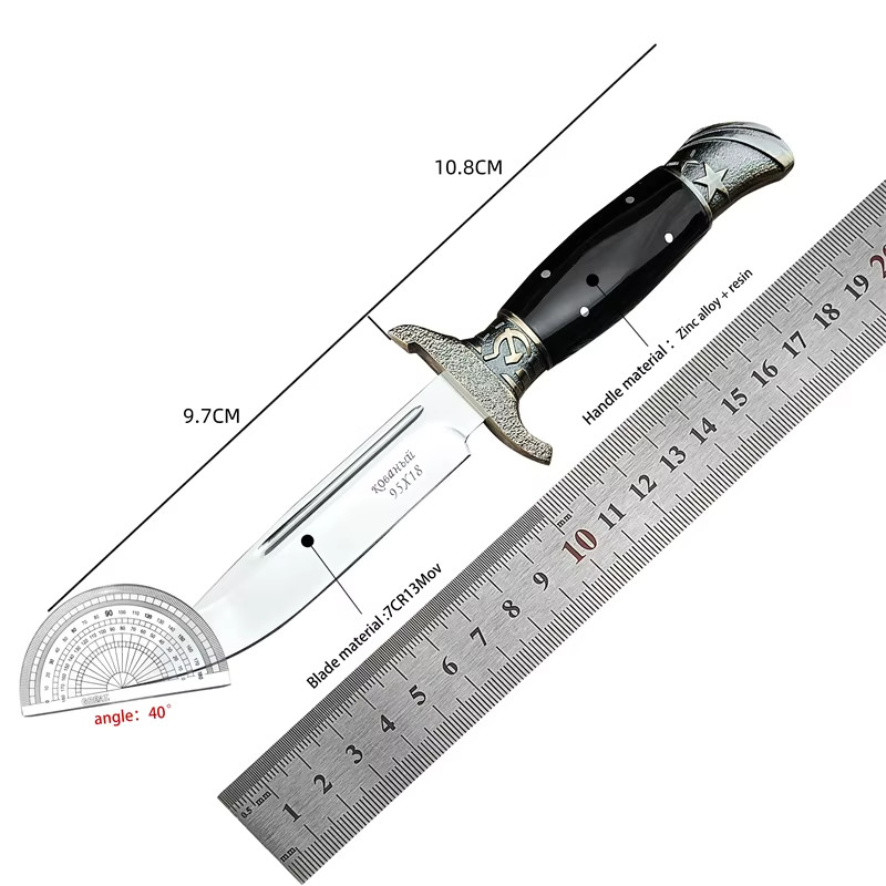 Russian 10″ Finka KGB NKVD Fixed Blade Knife Hunting Outdoor Knife with Sheath