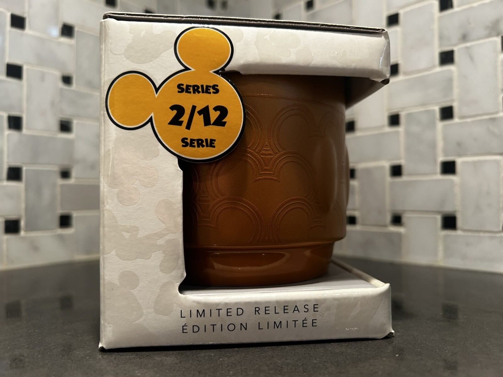 Disney Store Mickey Memories Ceramic Stackable Mug February Limited Edition New