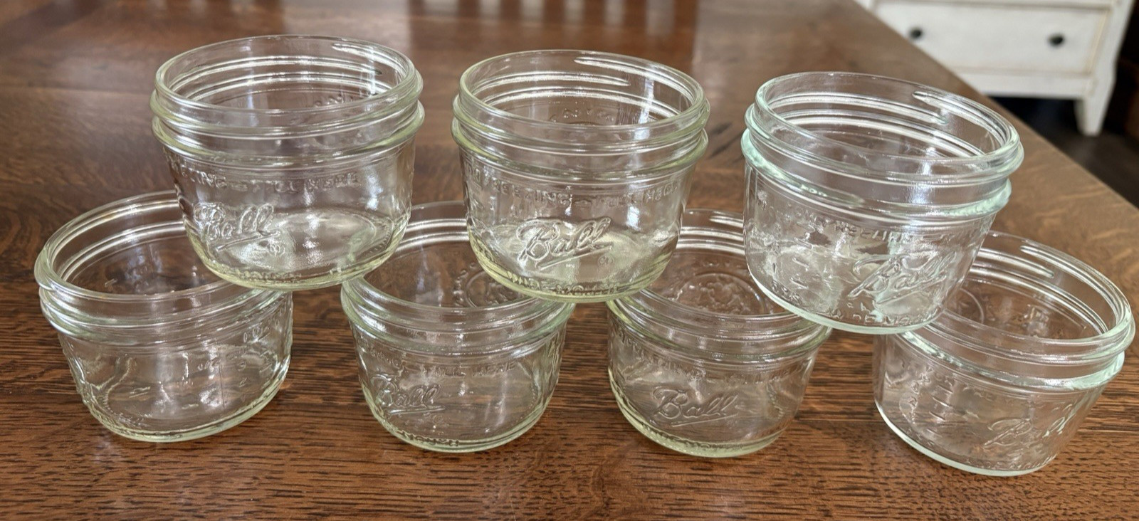 Vintage Ball 1/2 Pint (8 oz) Wide Mouth Jars Set of 7