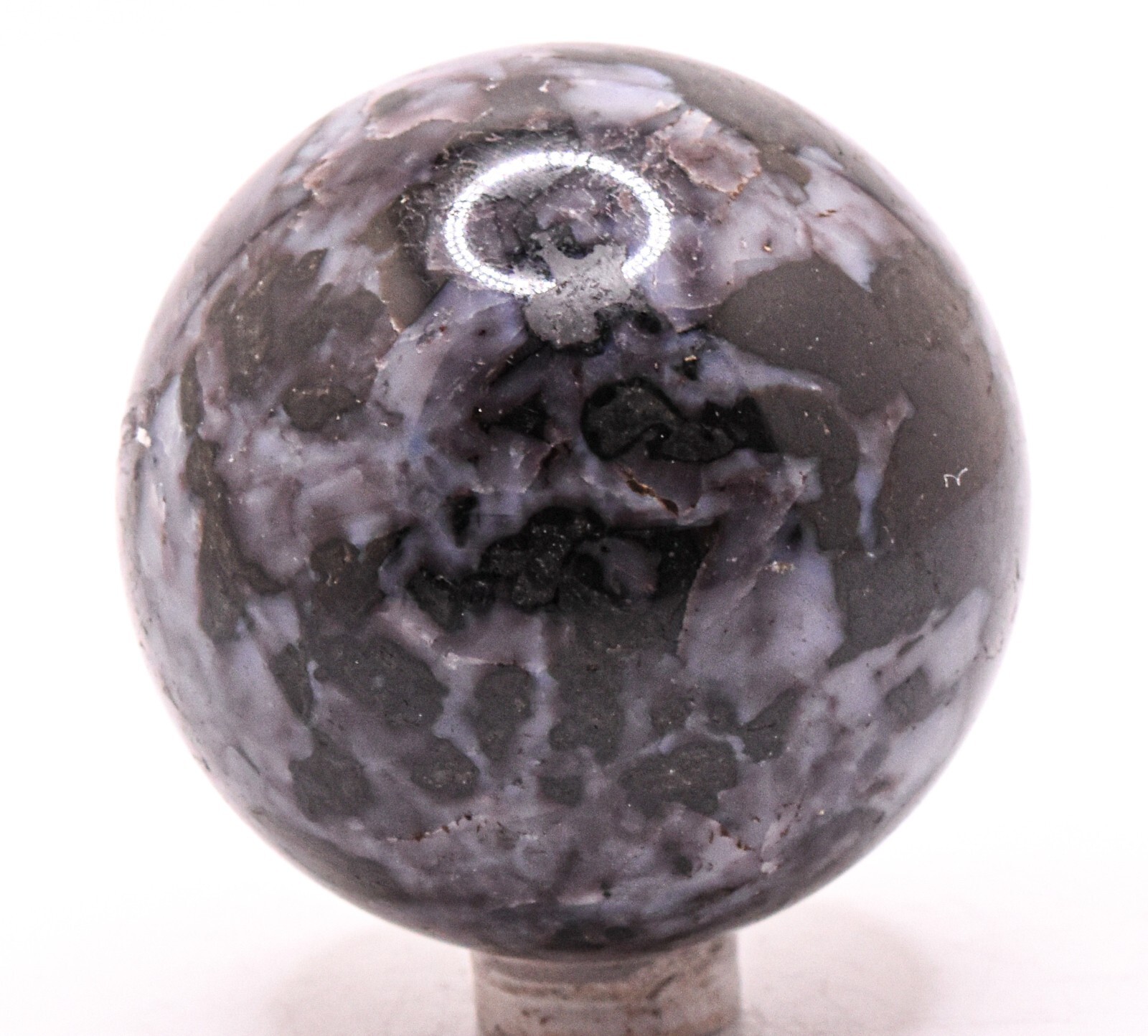 2.1″ Indigo Gabbro Mystic Merlinite Sphere Polished Natural Mineral – Madagascar