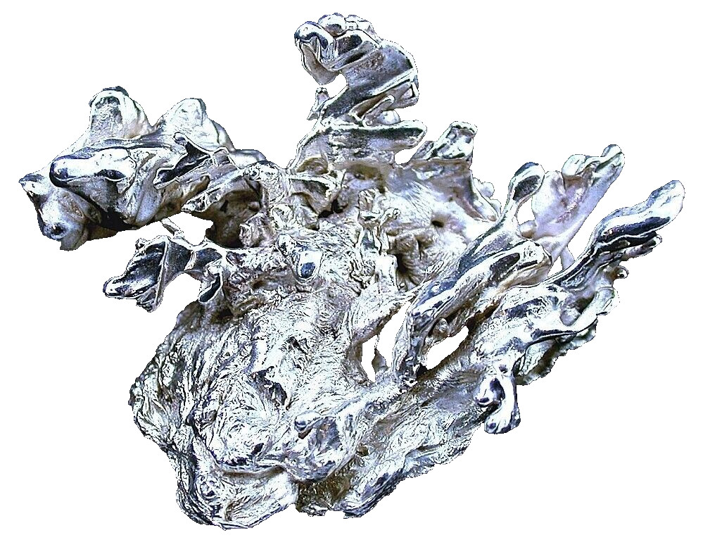 37.03 Gram 1.30 Oz 1 4/5 x 1 1/3 x 9/10 Inch Casted Silver Nugget EBS1373O/5324