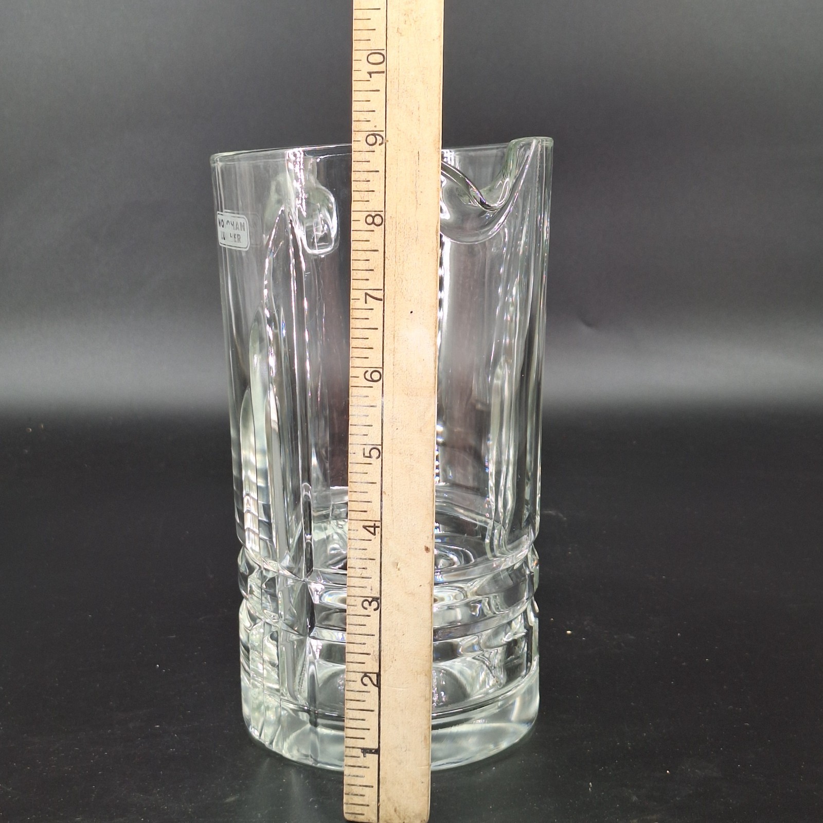 Luminarc Verrerie D‘ Arques Glass Pitcher w Spout Etched Wolohan Lumber