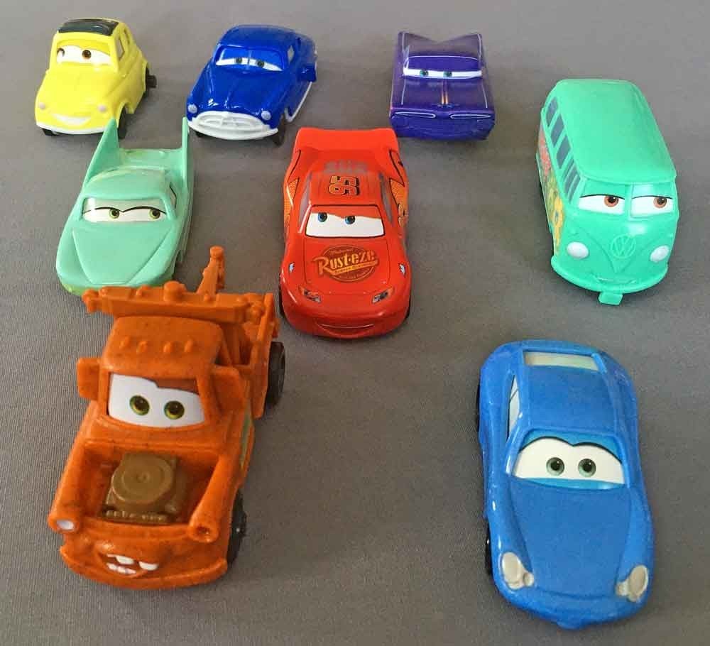 Cars McDonald’s Happy Meal Toys – Complete set of 8 – New – Open