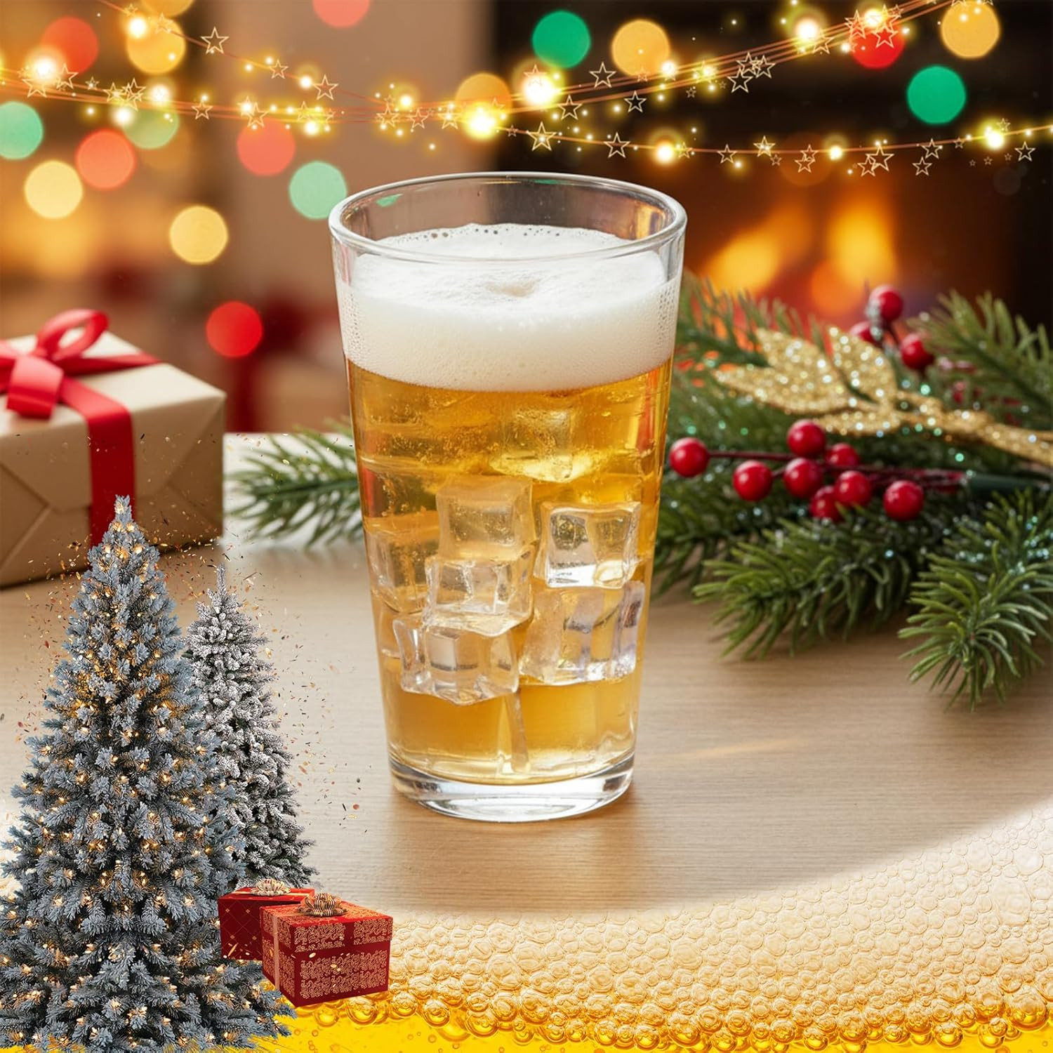 Patelai 12 Set 16 Oz Pint Beer Glasses Drinking Tumblers Dishwasher Safe