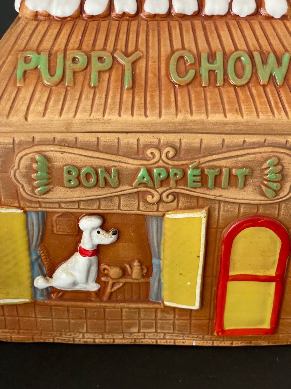 Puppy Chow Ceramic Dog Treat Jar Bon Appétit House Design Storage Container
