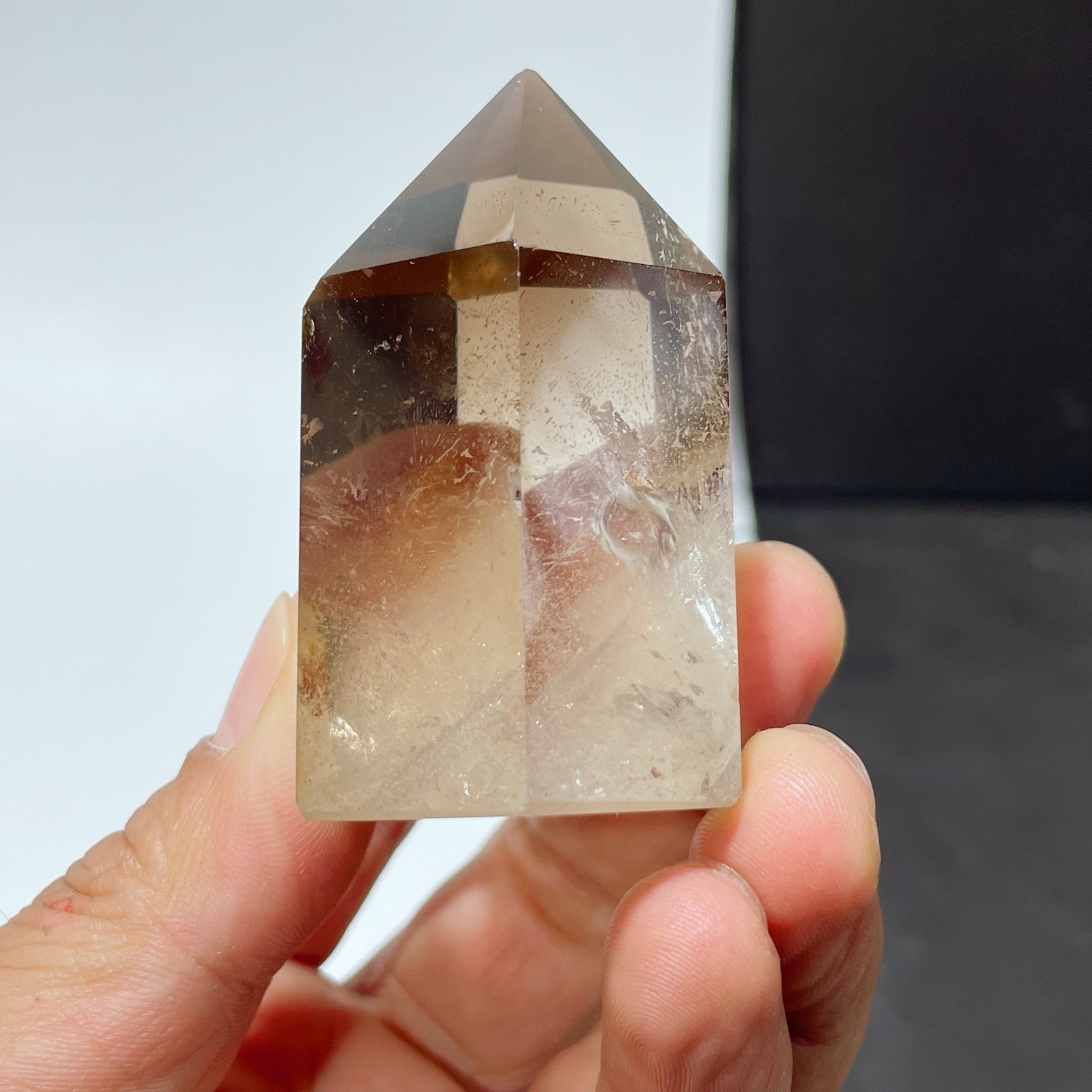 0.33LB Natural Smoky Quartz Crystal Point Obelisk Healing Home Decor G6821