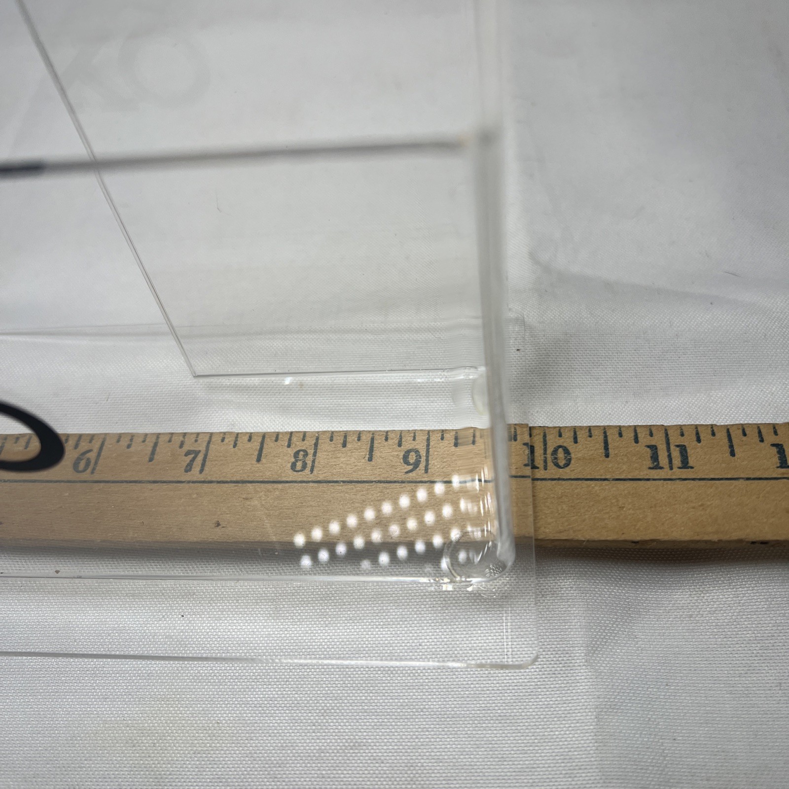 clear acrylic Seiko branded display holder 9 7/8” Long – 4” Tall