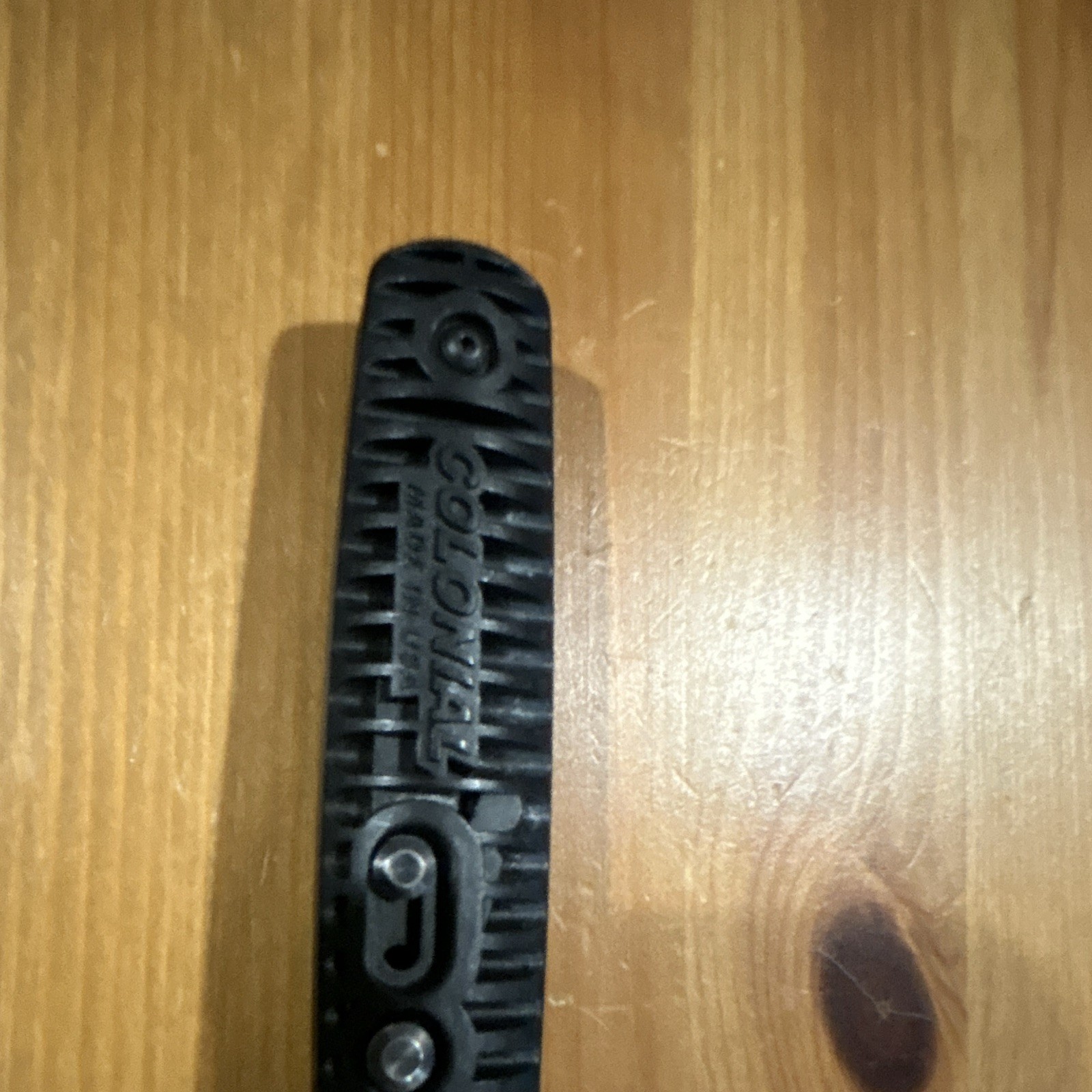 Colonial auto Ranger Black Polymer Plain Edge Stainless Blade Blackie Collins
