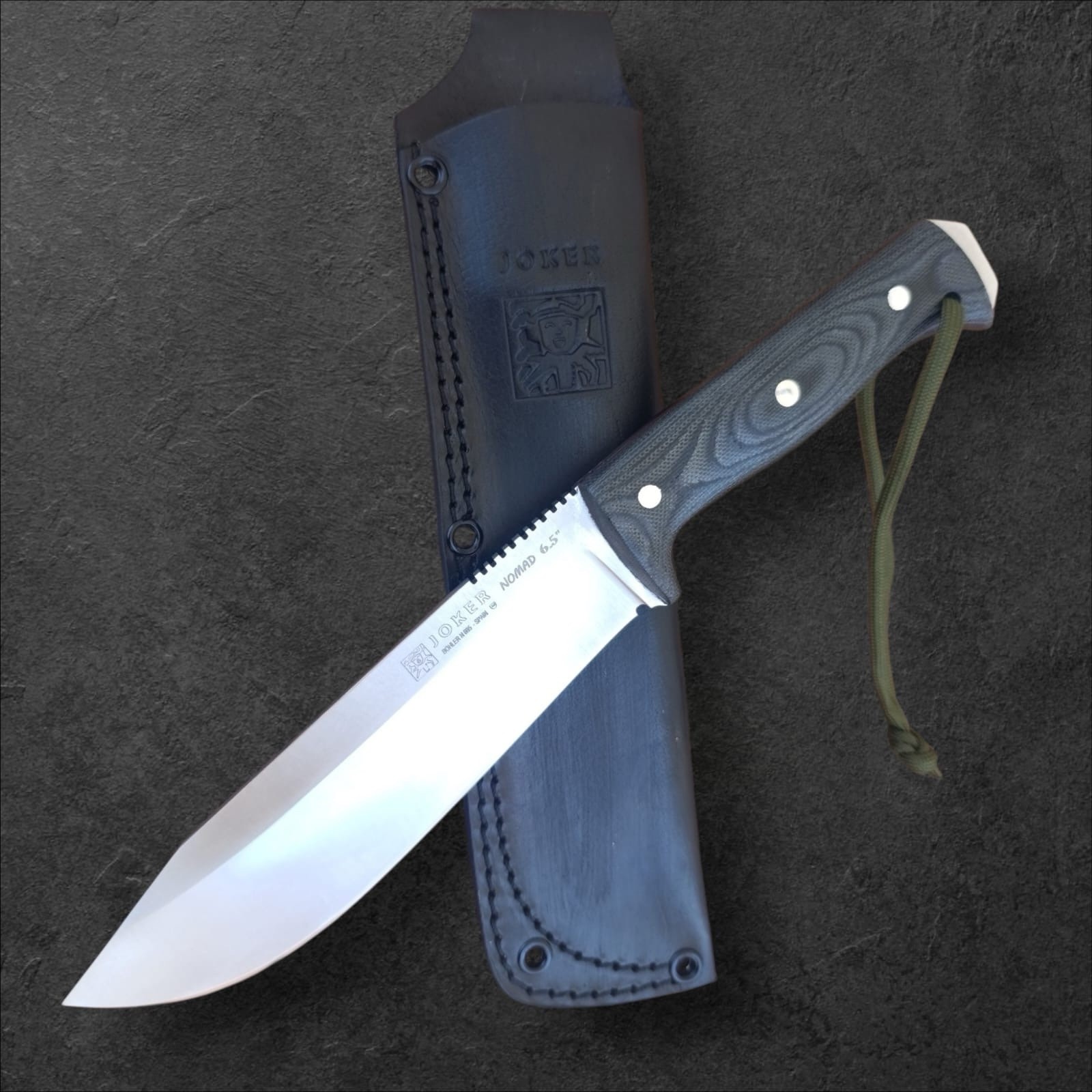 Joker Nomad 6.5 Fixed Knife 6¾″ Full Tang Bohler N695 Steel Blade Micarta Handle