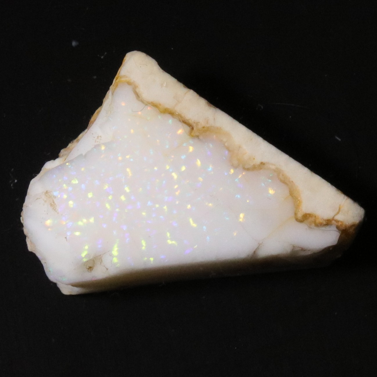 29 ct Spencer Idaho Opal – Multi-color Pinfire Seam – Natural Matrix Rub