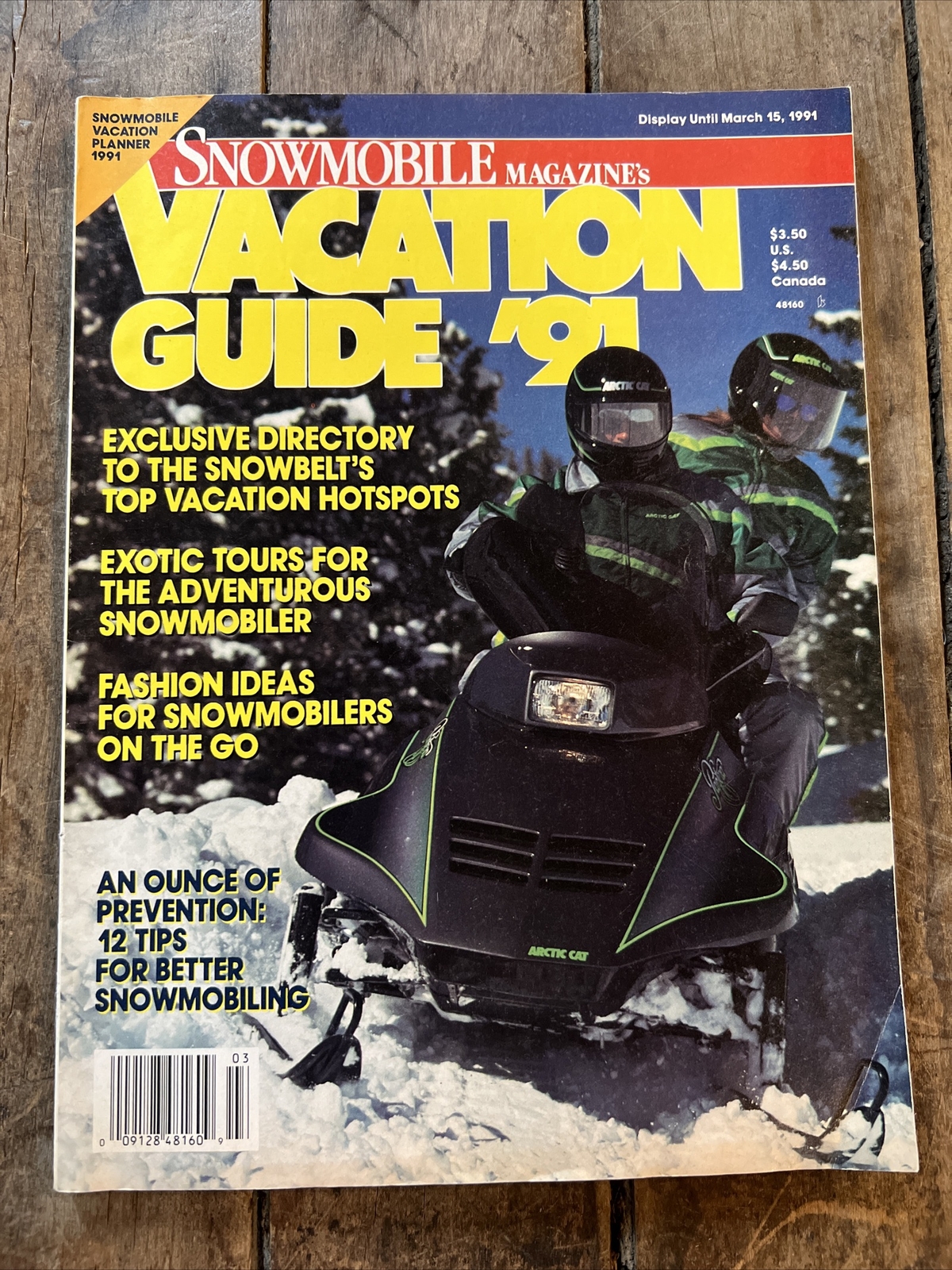 Vintage WINTER 1990 – 1999 Snowmobile Magazine – Snowmobile Vacation Planner
