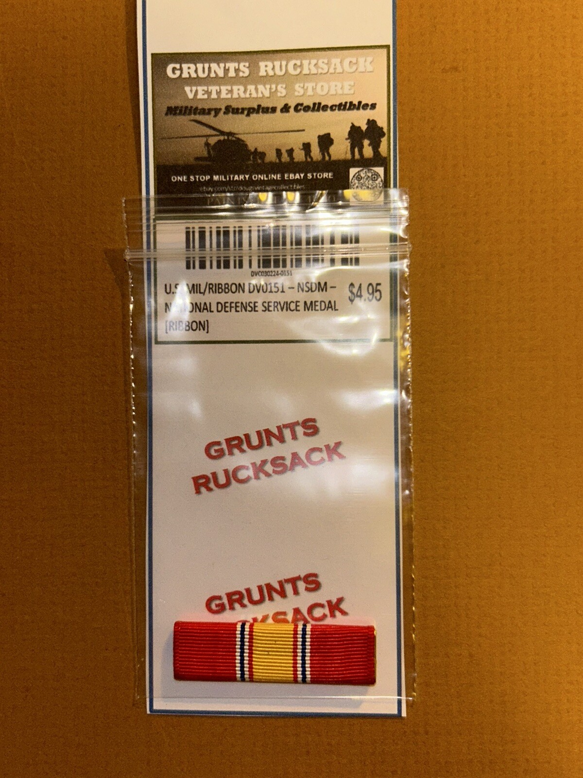 U.S. MIL/RIBBON DV0151 – NATIONAL DEFENSE SERVICE MEDAL [RIBBON]