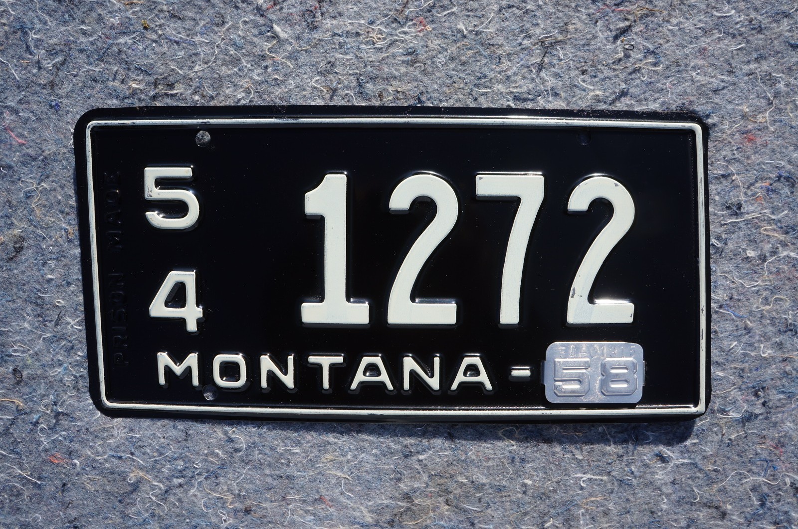 1957 1958 MONTANA License Plate – Nice Quality
