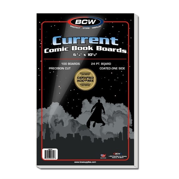 100 BCW RESEALABLE Current /Modern Comic Book Poly Bags +Acid Free Backer Boards