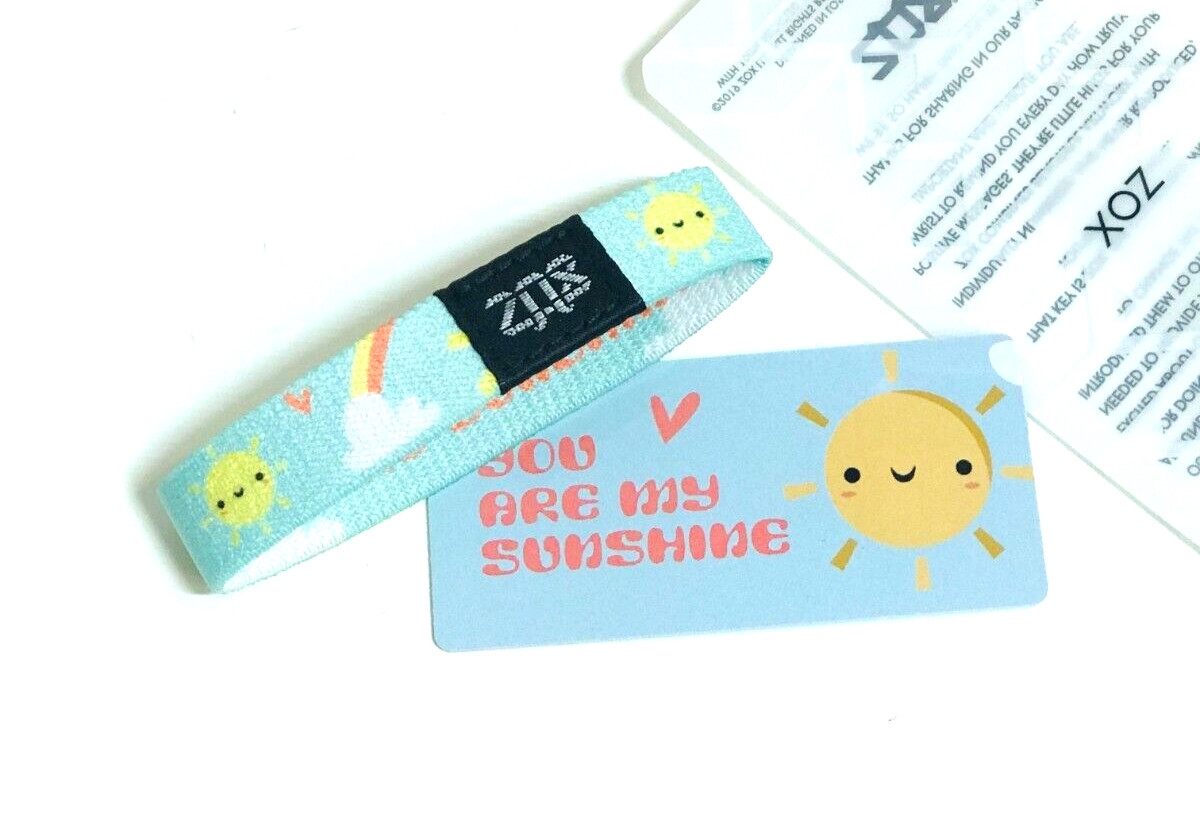 ZOX **YOU ARE MY SUNSHINE** Silver Single med NIP Wristband w/Card