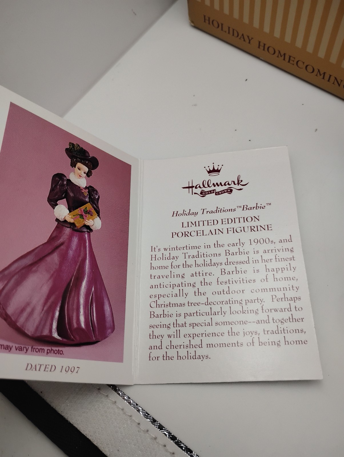 1996 Hallmark Holiday Traditions Barbie limited ed Porcelain Figurine New in Box