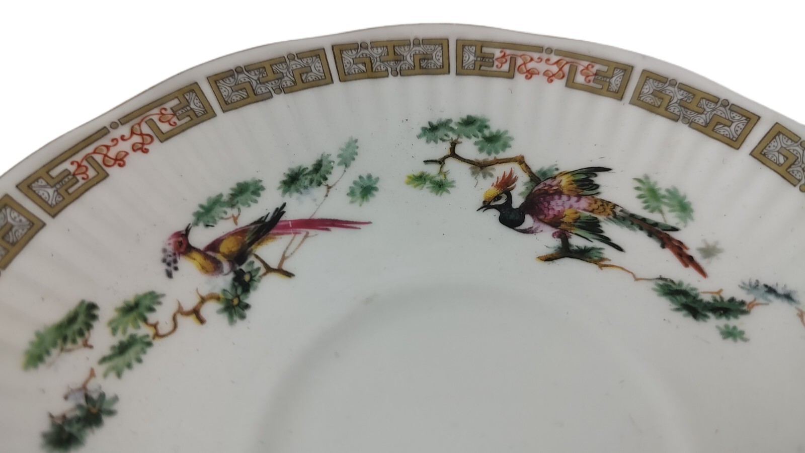 Elizabethan Gold Rimmed Saucer Only Fine Bone China England Bird