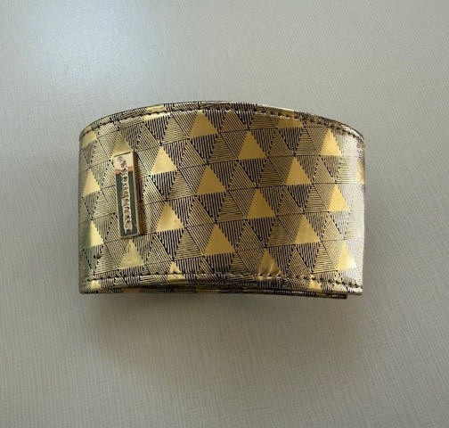 STARBUCKS Gold Reusable Cup Sleeve Protector Grip – Geometric Pattern