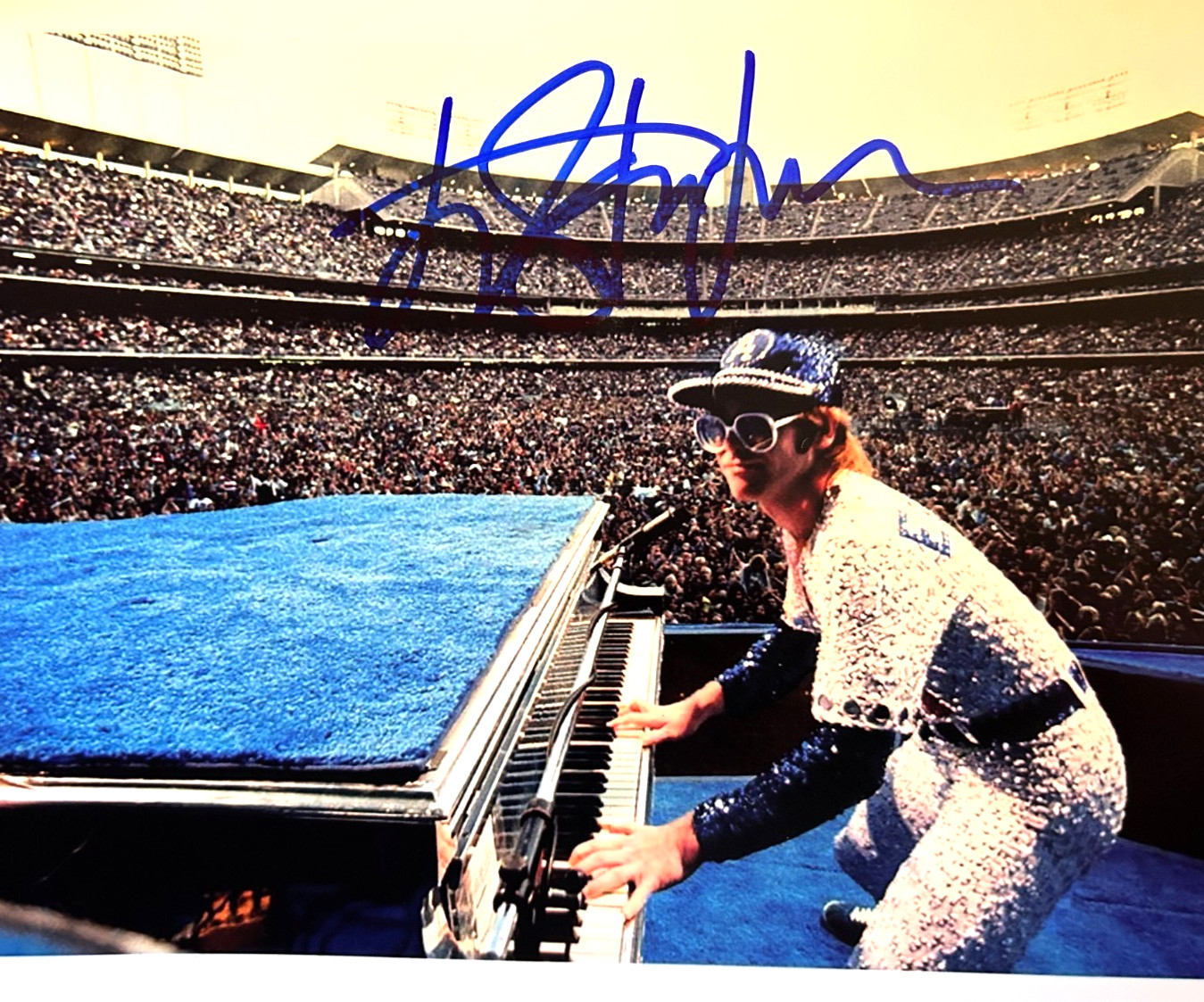 ELTON JOHN (Dodger Stadium) Signed 8×10″ Original Authentic Autograph w/COA