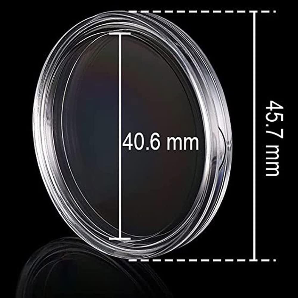 50Pcs Direct Fit Airtight 40.6mm American Silver Eagle 1Oz Coin Holders Capsules