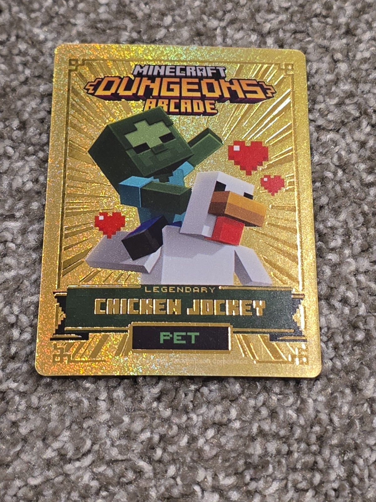 Minecraft Dungeons Arcade Legendary Chicken Jockey Card Series 5 #144/144