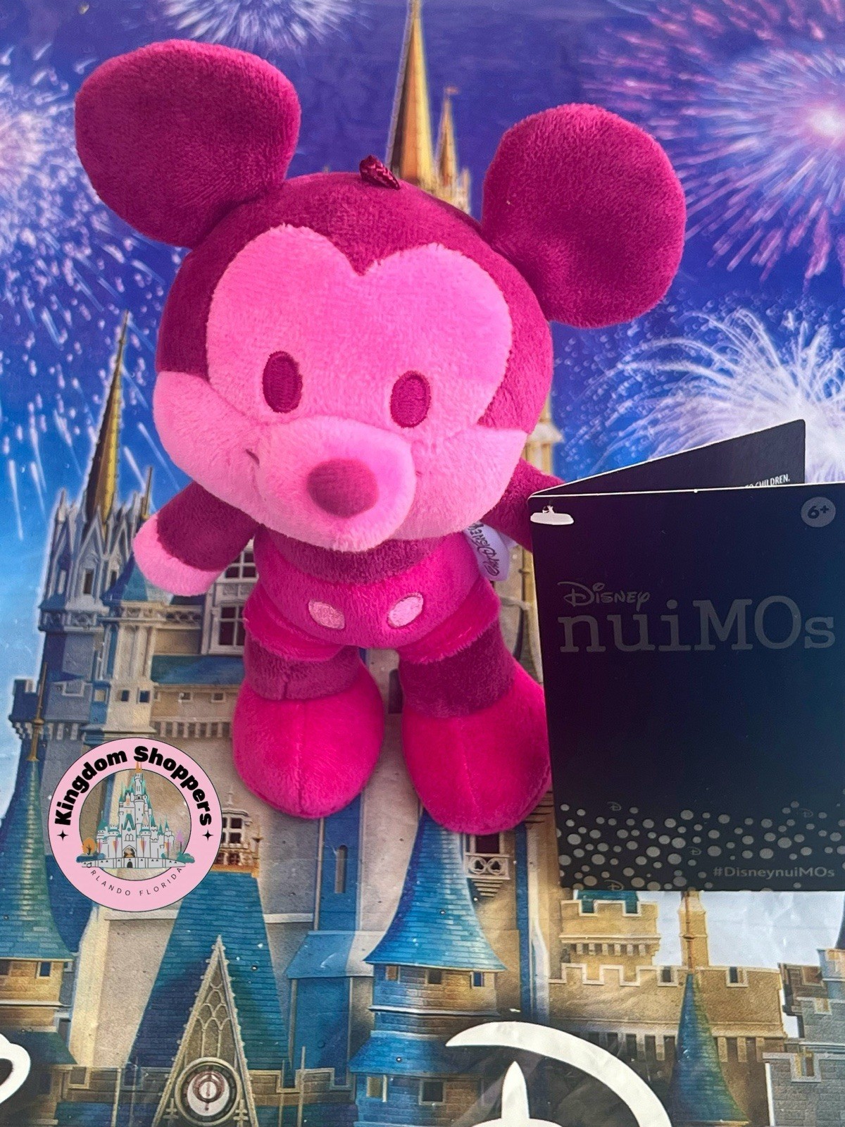 2026 Disney Parks NuiMOs Mickey Mouse Plush Logo Mania Fantasyland Feels Pink