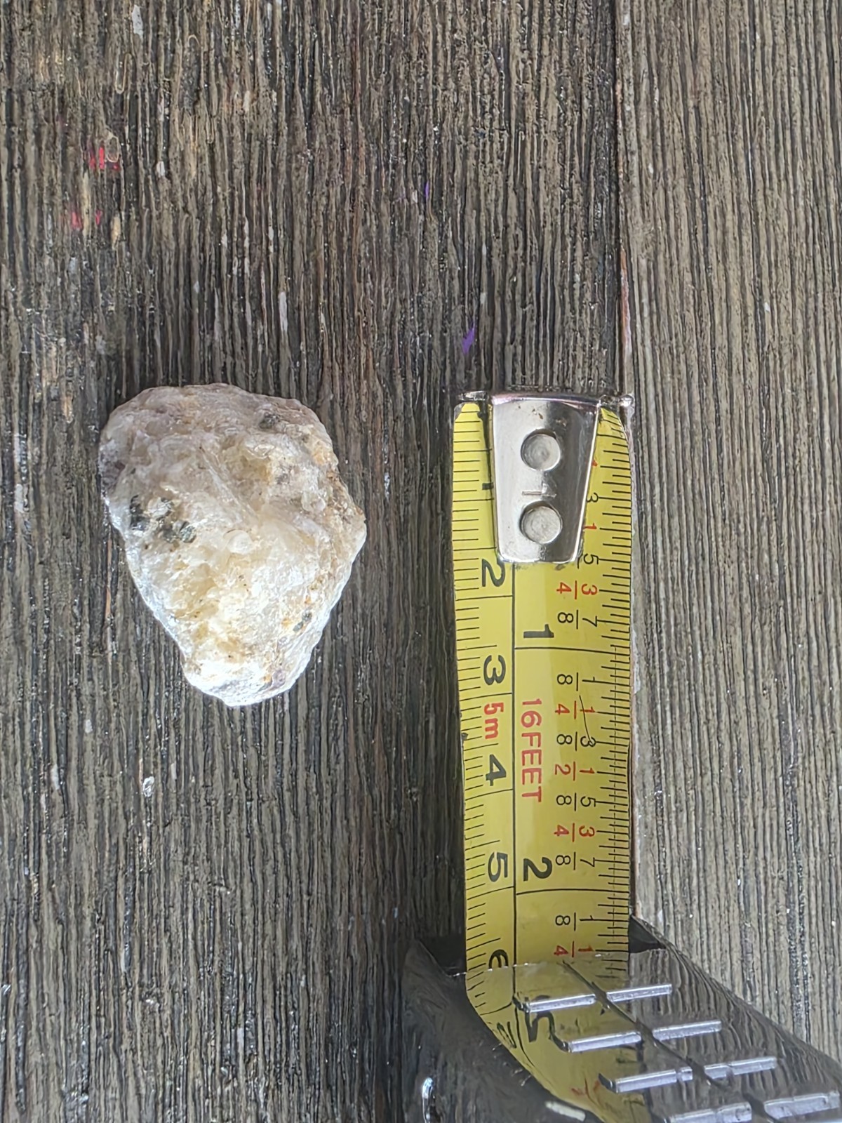 Lot of 8 Rough Mixed Mineral/Rock Specimens Uncut w/ Tape Measure