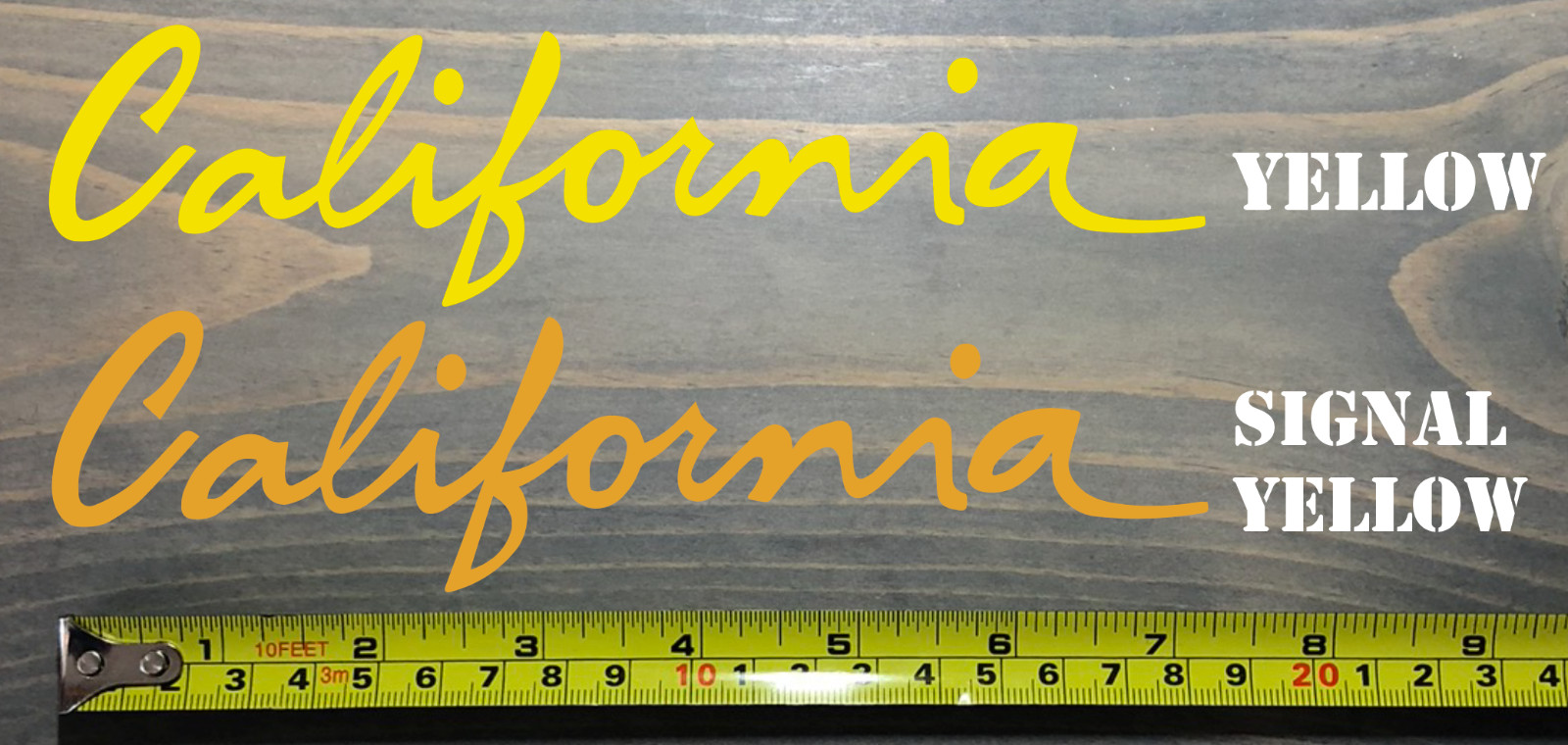 California Sticker Decal License Plate Font DIE CUT Vinyl Kit Yellow Red Black