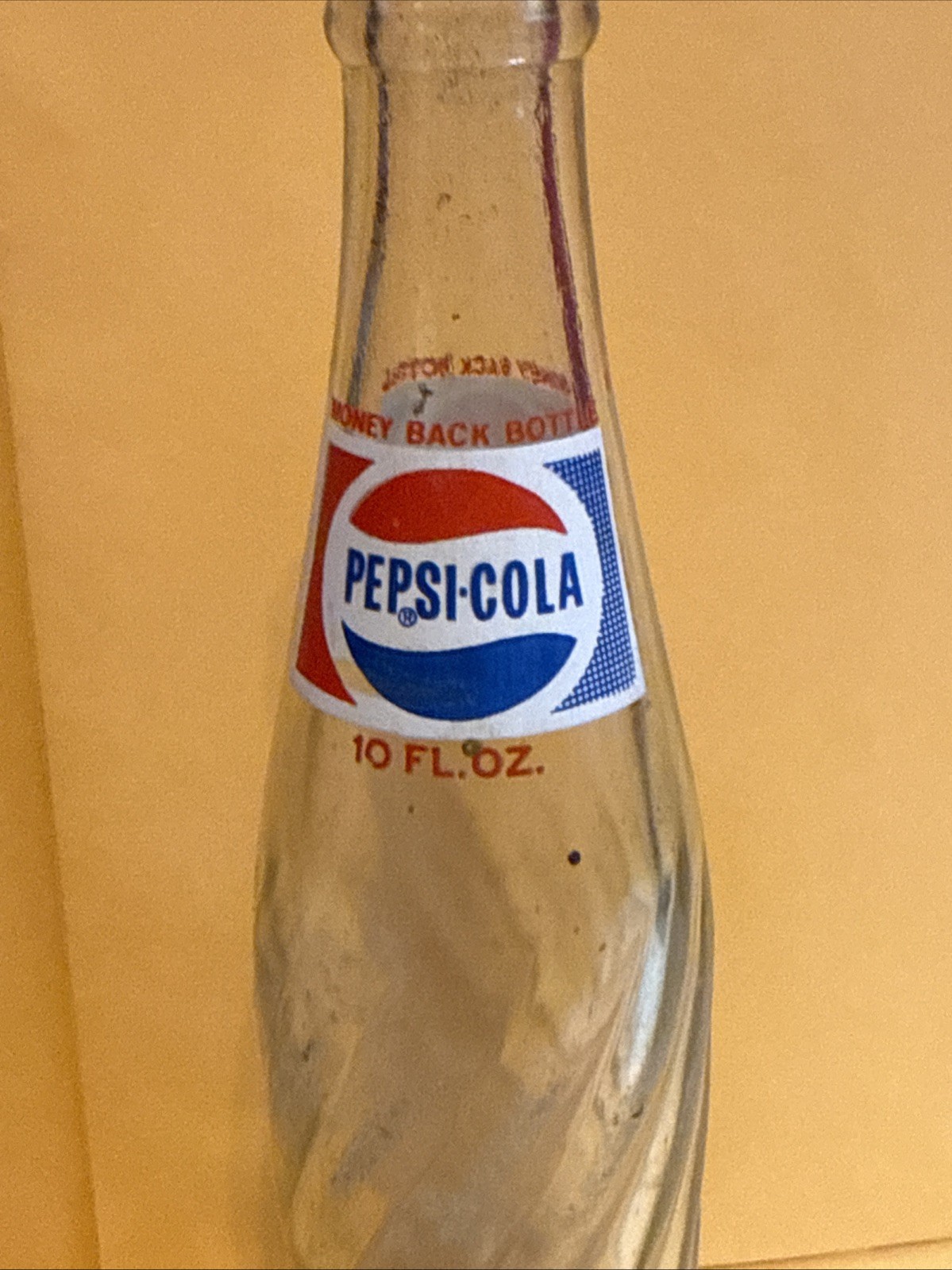Vintage Pepsi Swirl Glass Bottle Money Back Bottle 10 oz. #8