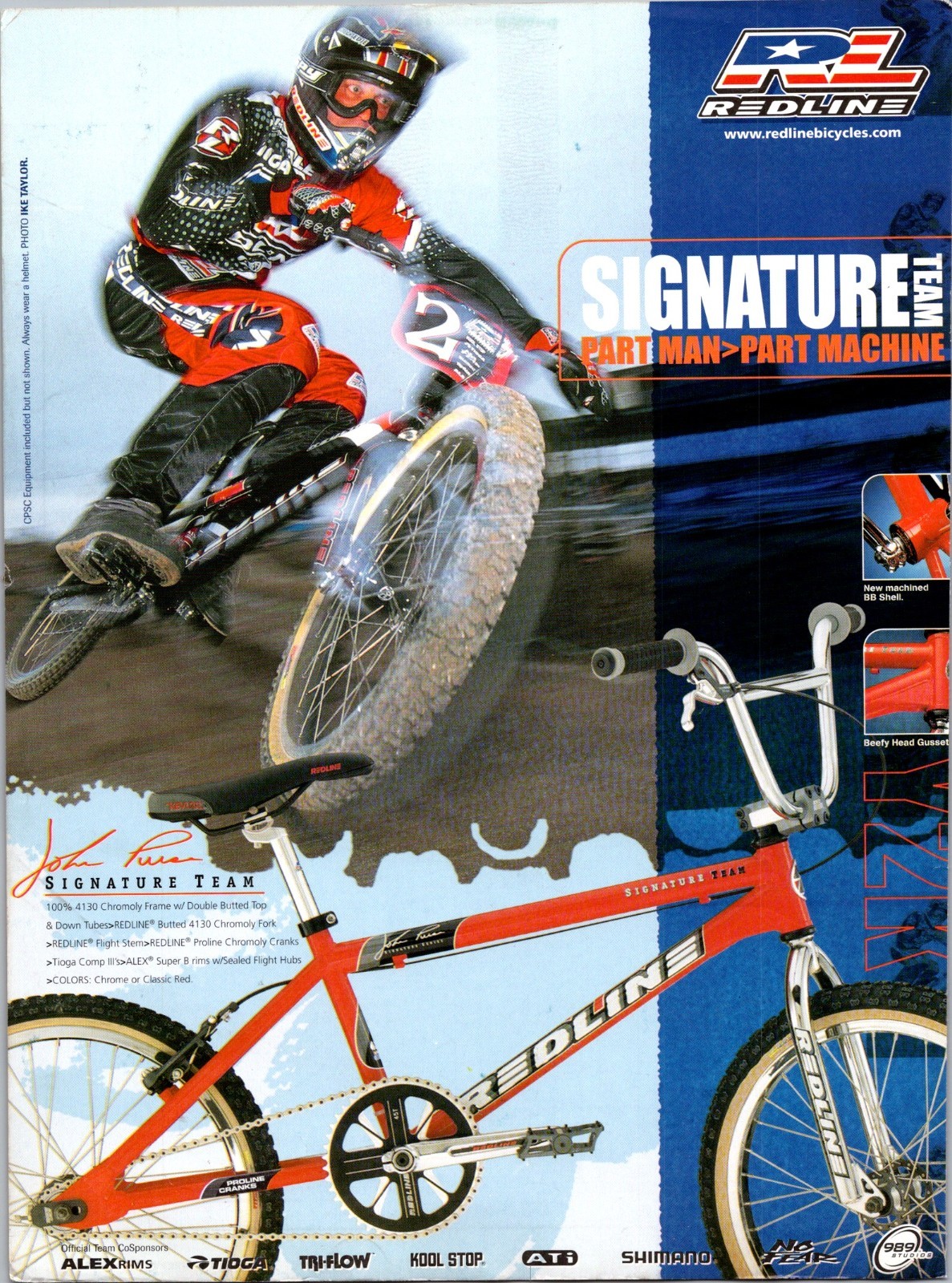1999 • REDLINE John Purse Team Print Ad • 1990’s BMX Bike FA.48