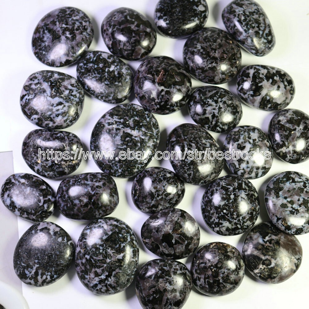 2.2lb Natural Large MERLINITE Mystic Tumbled Stone Shaman Psilomelane Gabbro