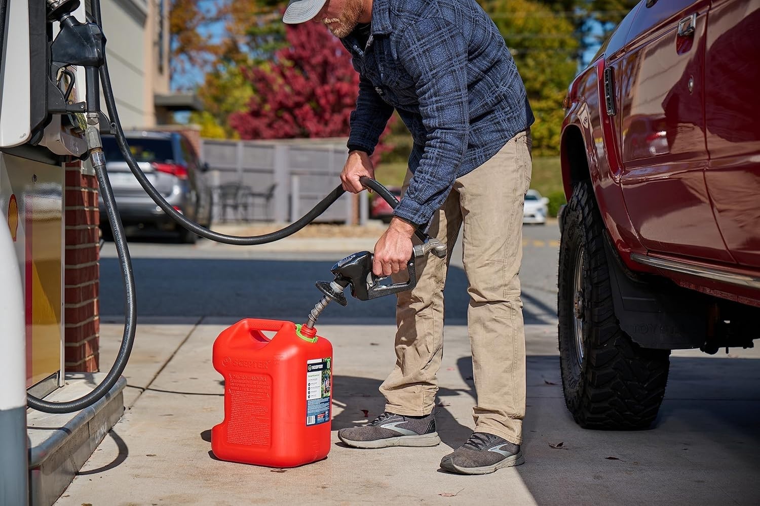 5 Gallon Red Gas Can Fuel Container Spill Proof Spout ExtenderDurable Red 5 …