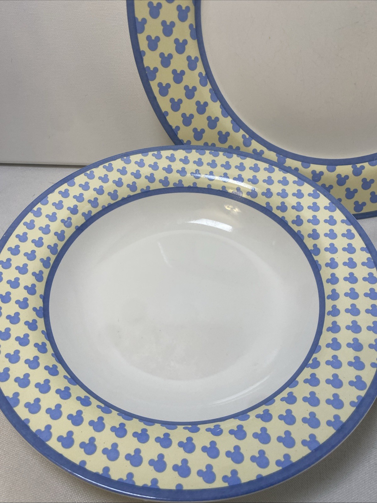 Disney Mickey Mouse Collectible Stoneware Dish Set of 3