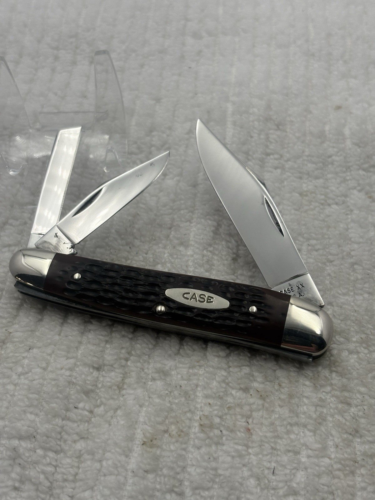 Case XX USA 4 Dot 1976 #6380 3 Blade Whittler Pocket Knife (5)
