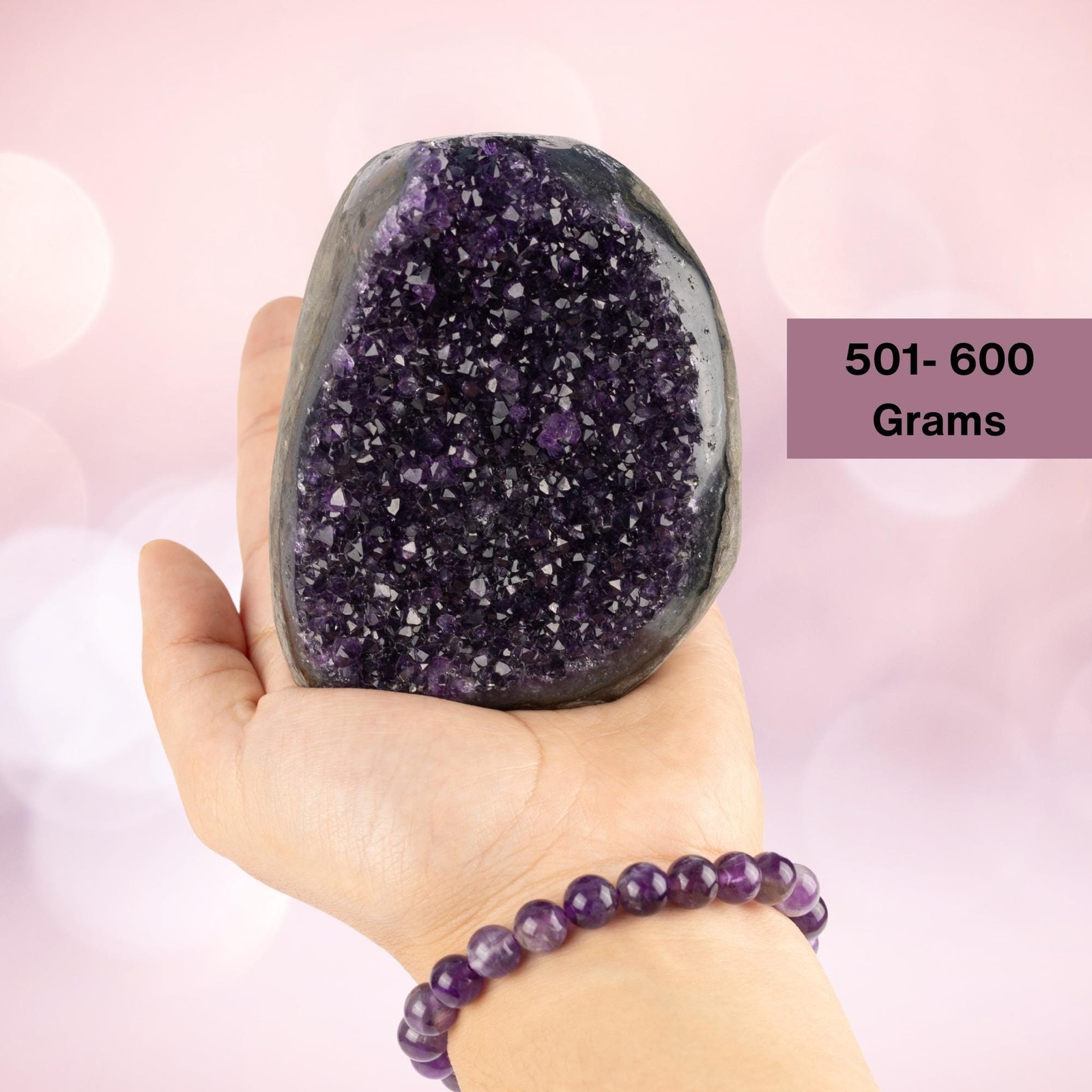 Amethyst Cut Base, „AAA“ Uruguayan Purple Geode Cluster Healing Crystal, 5 sizes
