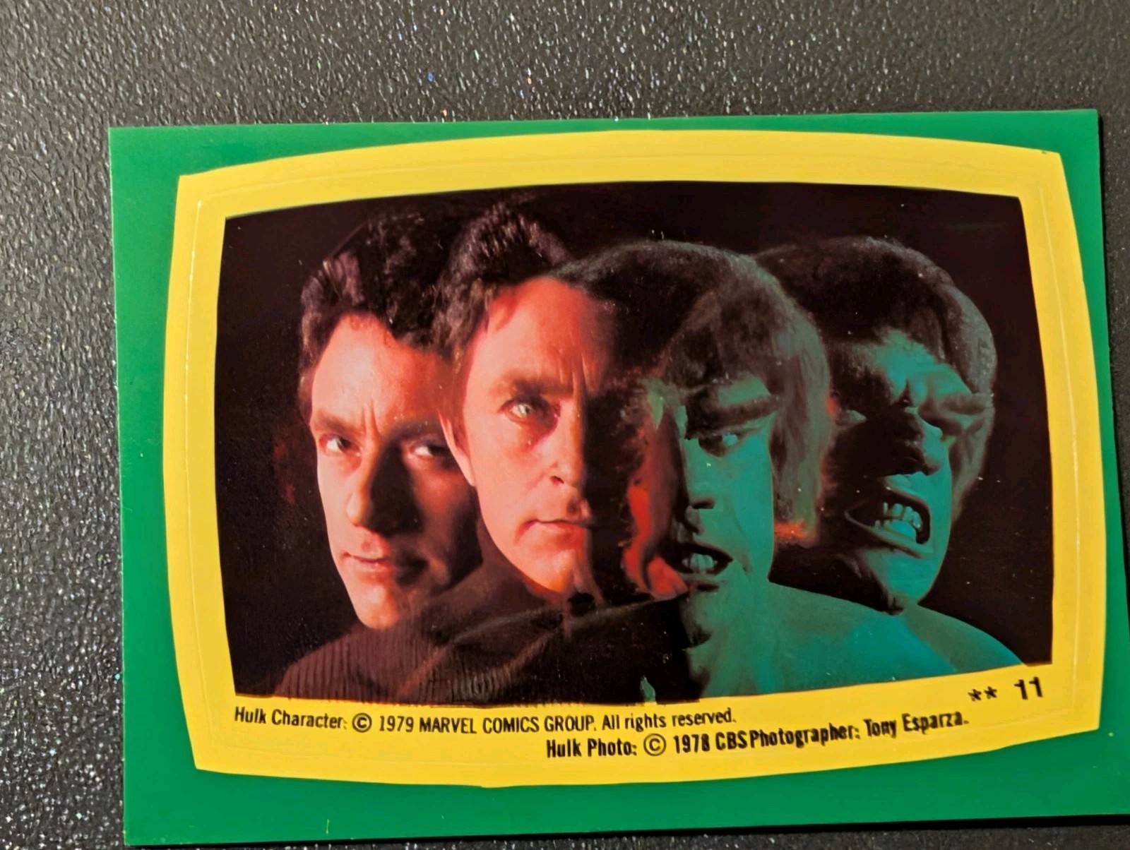 Incredible Hulk (TV) Trading Card STICKER (1979, Topps) PACK FRESH! #11
