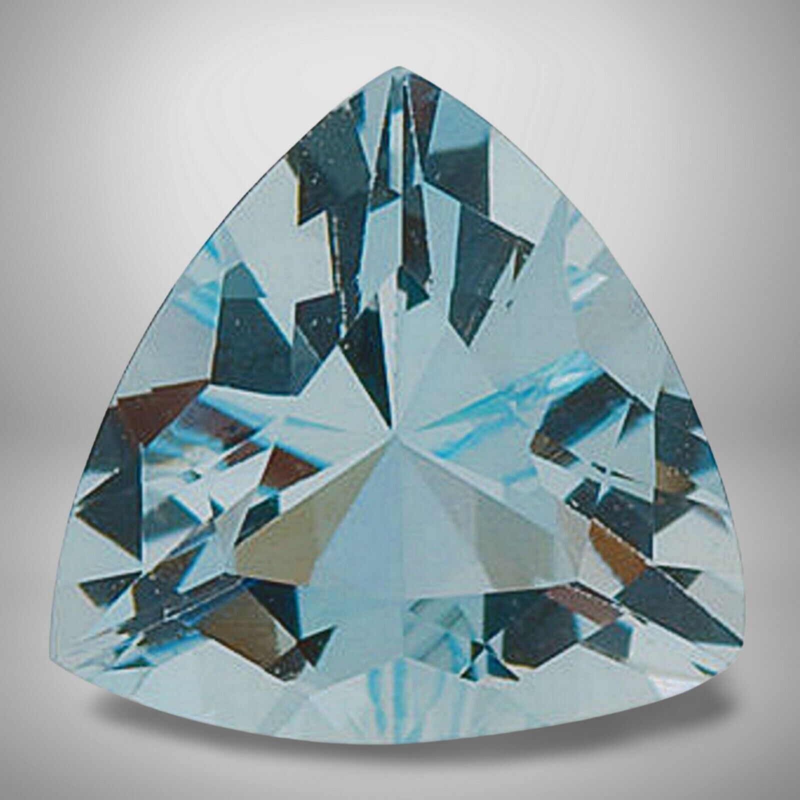 Aquamarine Trillion Cut Gemstone 5.5 Cts – 12 mm VVS Precious Jewelry Gem