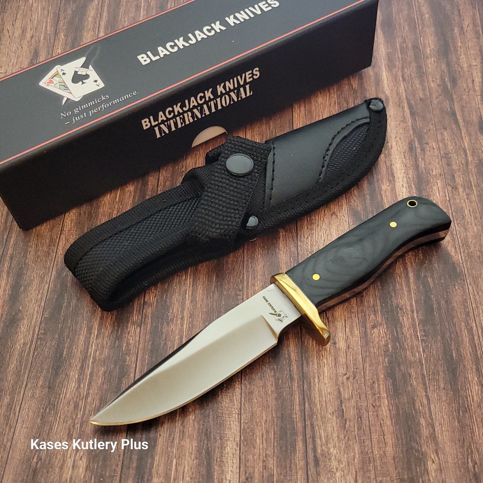 Blackjack International 067 6.63″ Overall Hunters Fixed Blade Knife W/Sheath