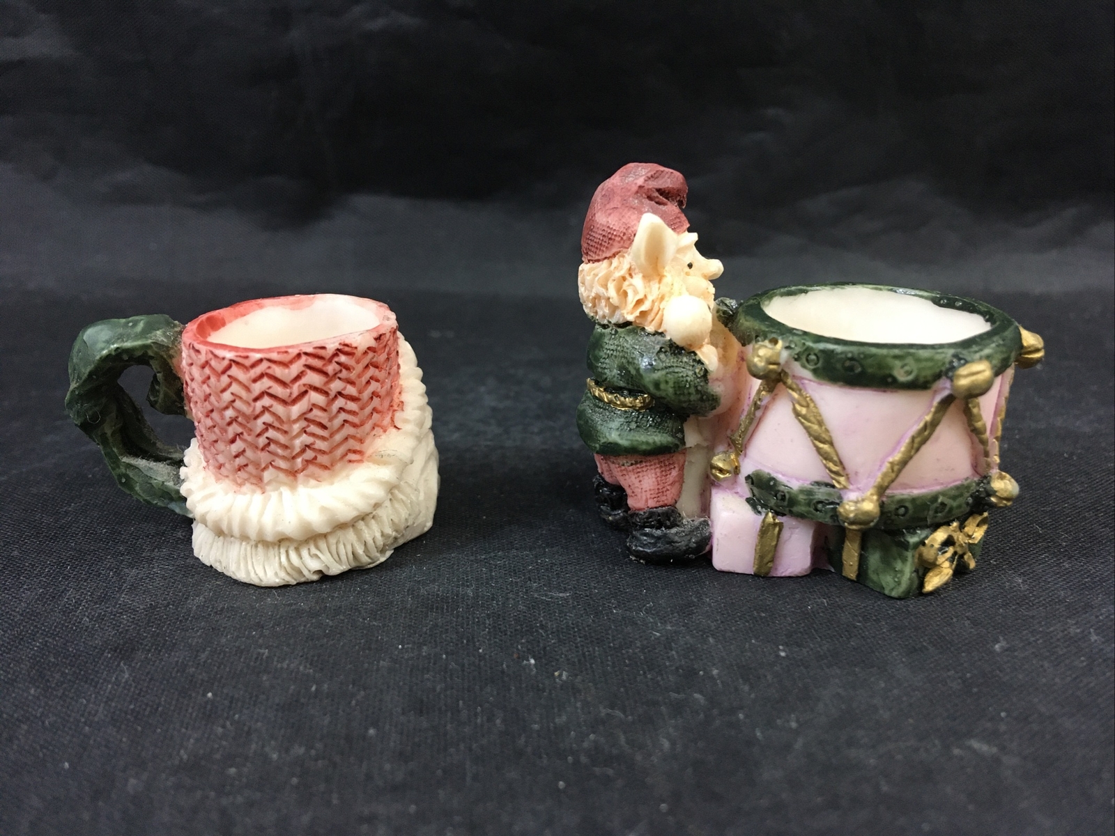 Christmas Decorations Mixed Set 6 Mini Candle Holders Figurines Resin Figures