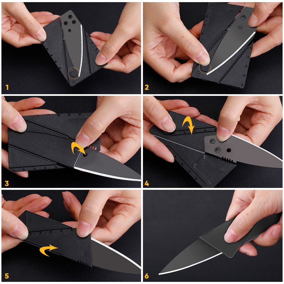 1-1000x Ultra-Thin Folding Pocket Knives Sharp Hunting Knives Credit Cards Knife